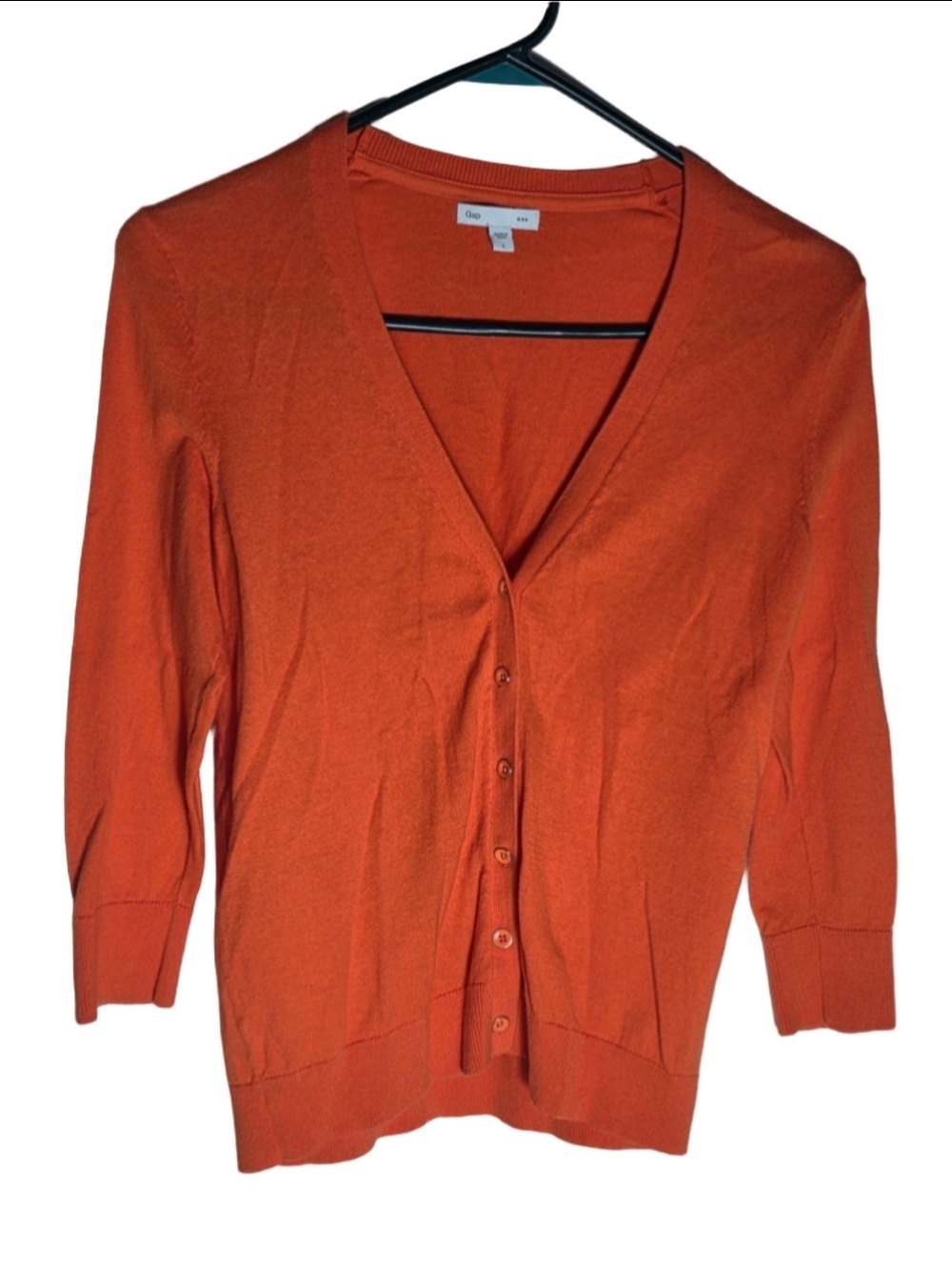 Women's Gap Cardigan Sweater S Orange fall Halloween casual cozy comfy office